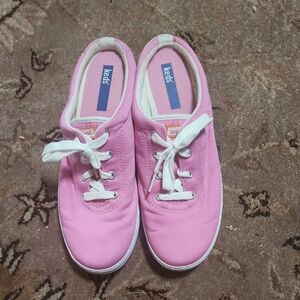 Keds Vibrant Pink Sneakers with White Laces